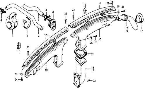 Electrical/Exhaust/Heater/Fuel/Water Hose - Defroster Hose for 1978 Honda ACCORD HATCHBACK #1
