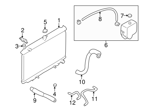 Radiator & Components for 2003 Infiniti I35 #0