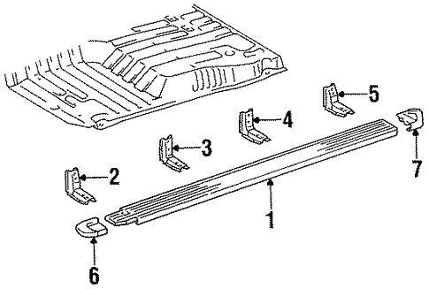 Exterior Trim - Pillars for 1996 Toyota Land Cruiser #0