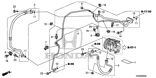 Body/Air Conditioning/A/C Hoses - Pipes (V6) for 2010 Honda ACCORD SEDAN #1