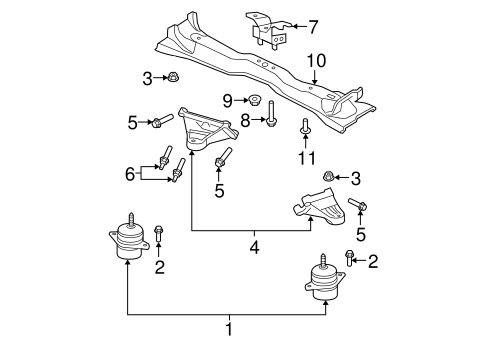 Engine/Engine & Trans Mounting for 2006 Ford Mustang #1