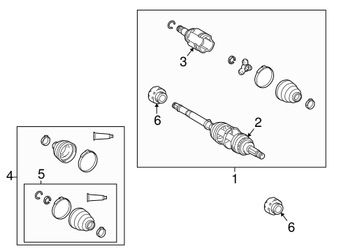 FRONT SUSPENSION/DRIVE AXLES for 2012 Toyota Corolla #1
