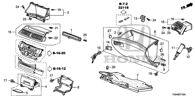 Interior/Bumper/Instrument Panel Garnish (Passenger Side) (2) for 2009 Honda ACCORD SEDAN #1