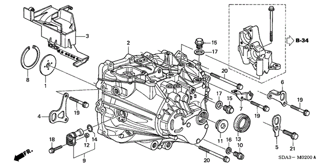 TRANSMISSION - MANUAL/MT TRANSMISSION CASE (L4) for 2005 Honda ACCORD SEDAN #1