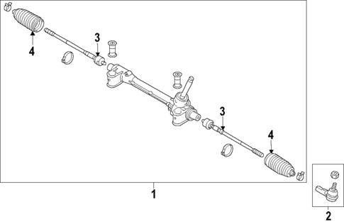 Steering Gear & Linkage for 2015 Mitsubishi Mirage #1