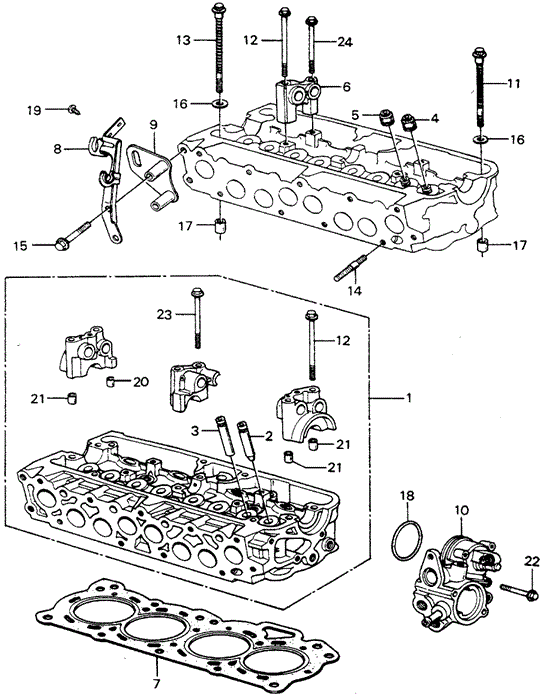 ENGINE/CYLINDER HEAD (5) for 1982 Honda CIVIC 5-DOOR #1