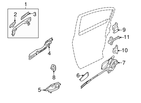 Body/Lock & Hardware for 2012 Nissan Altima #2