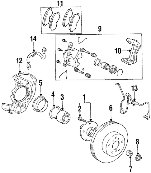 BRAKES/ANTI-LOCK BRAKES for 1999 Toyota Avalon #1