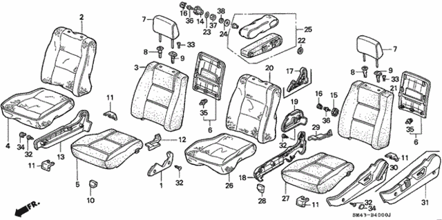 Front Seat for 1991 Honda Accord #0