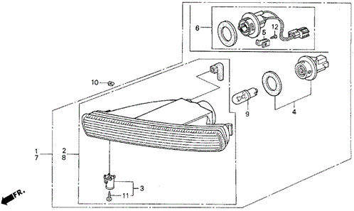 Front Turn Light for 1993 Acura Legend #1