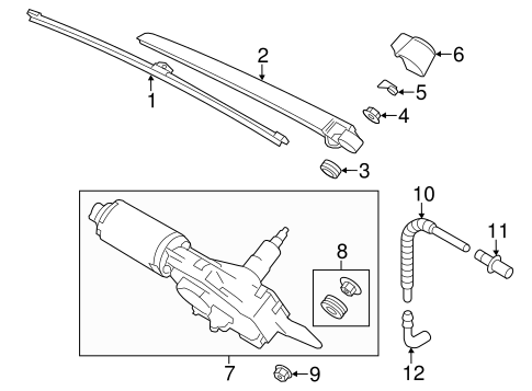Cayenne REAR WIPER COMPONENTS