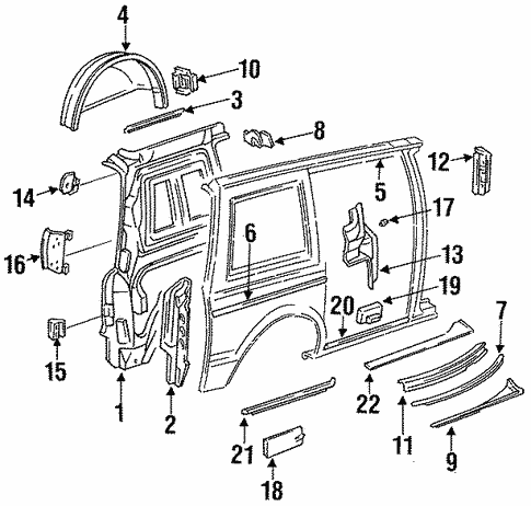 Inner Structure for 1993 Chrysler Town & Country #0