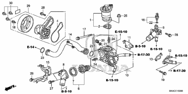 Water Pump (1.8L) for 2010 Honda Civic #0