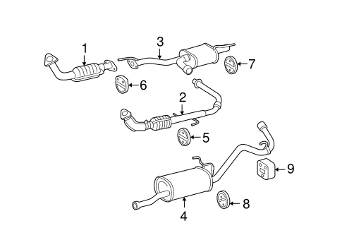 EXHAUST SYSTEM/EXHAUST COMPONENTS for 2004 Toyota Tundra #1