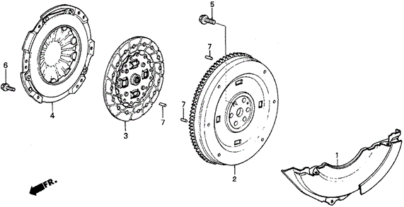 MT Clutch - Flywheel for 1987 Honda Civic #1