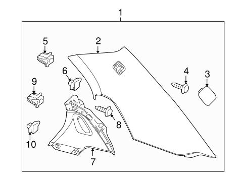 G8 INTERIOR TRIM - QUARTER PANELS