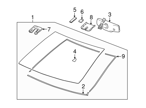 Glass - Windshield for 2011 Buick LaCrosse #0
