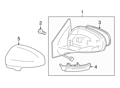 BODY/OUTSIDE MIRRORS for 2015 Scion iQ #1