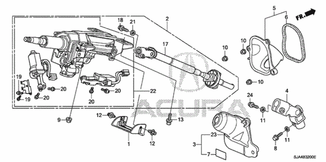 Steering Column for 2009 Acura RL #0