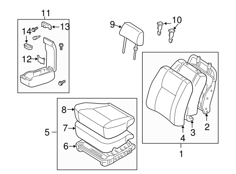 BODY/FRONT SEAT COMPONENTS for 2004 Toyota Tacoma #2