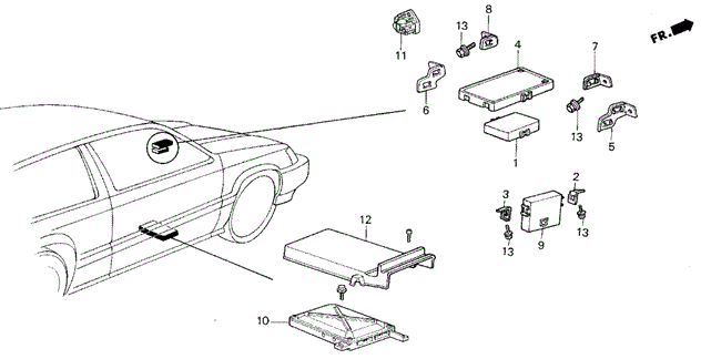 ELECTRICAL / EXHAUST / HEATER / FUEL/COMPUTER - CONTROLLER for 1986 Honda CIVIC SEDAN #1