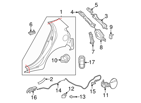 BODY/QUARTER PANEL & COMPONENTS for 2010 Toyota Yaris #2