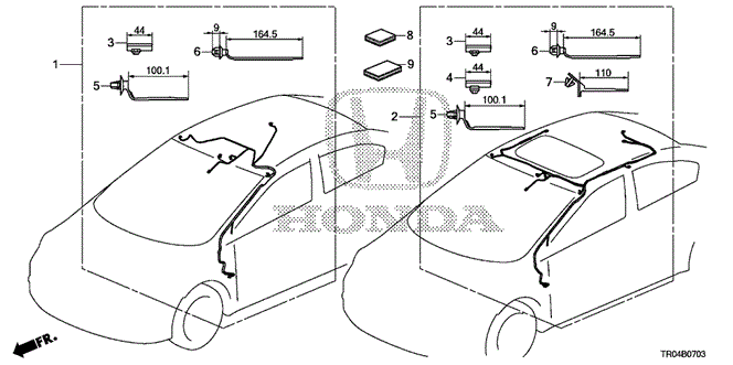 Electrical/Exhaust/Heater/Fuel/Wire Harness (4) for 2012 Honda CIVIC SEDAN #1
