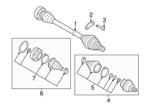Drive Axles for 2012 Volkswagen CC #2