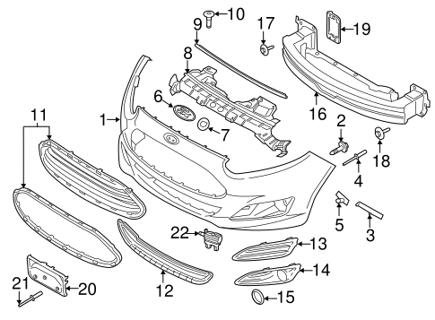 Body/Bumper & Components - Front for 2017 Ford Fiesta #2