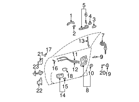 BODY/REAR DOOR for 2002 Toyota Camry #1