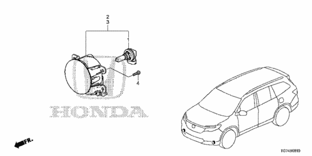 Foglight (-'18) for 2017 Honda Pilot #0