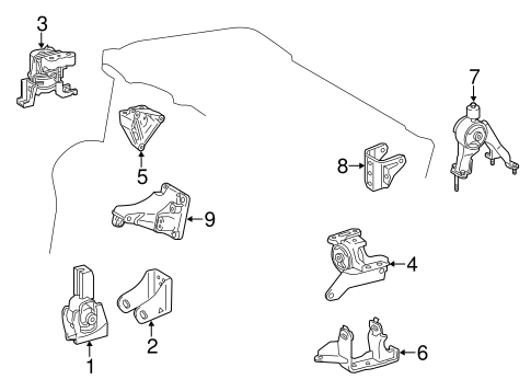 ENGINE/ENGINE & TRANS MOUNTING for 2014 Toyota Corolla #2