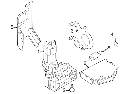 ABS Components for 1999 Volkswagen Cabrio #1