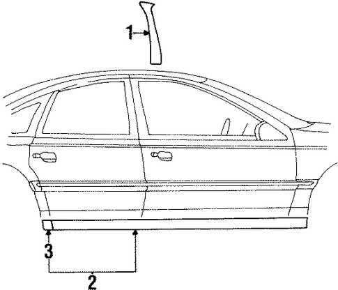 Grand Marquis EXTERIOR TRIM - PILLARS