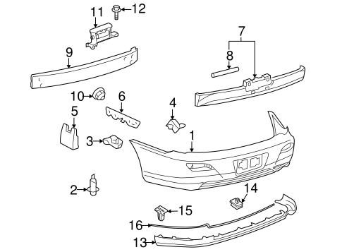 BODY/BUMPER & COMPONENTS - REAR for 2008 Toyota Solara #2