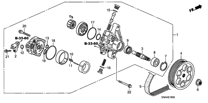 ENGINE/P.S. PUMP (1.8L) for 2009 Honda CIVIC SEDAN #1