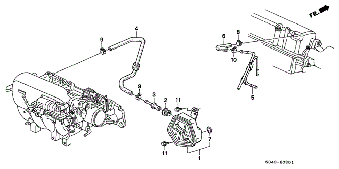 ENGINE/BREATHER CHAMBER (2) for 1996 Honda CIVIC SEDAN #1