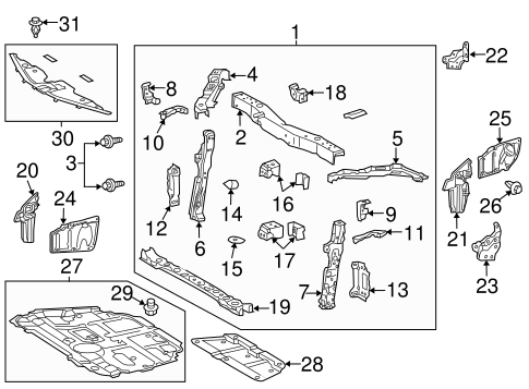 BODY/RADIATOR SUPPORT for 2015 Toyota Prius V #1