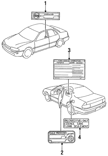 BODY/LABELS for 1996 Toyota Camry #1