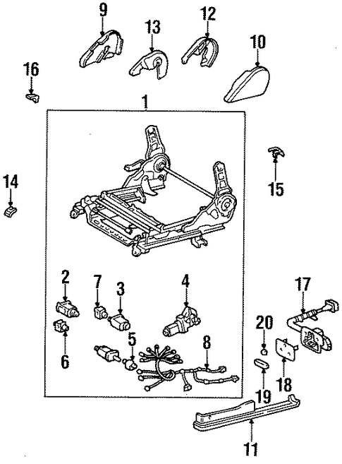 ELECTRICAL/POWER SEATS for 1996 Toyota Avalon #2