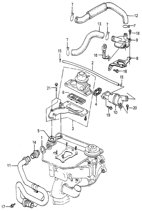 Engine/Air Suction Valve for 1982 Honda ACCORD HATCHBACK #1