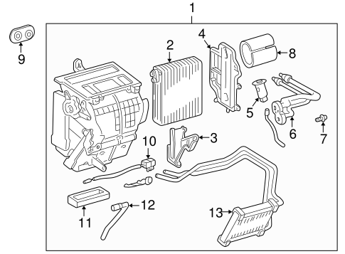 HVAC/EVAPORATOR COMPONENTS for 2003 Toyota Celica #1