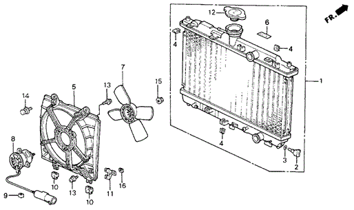 ELECTRICAL / EXHAUST / HEATER / FUEL/RADIATOR (DENSO) for 1990 Honda CIVIC SEDAN #1