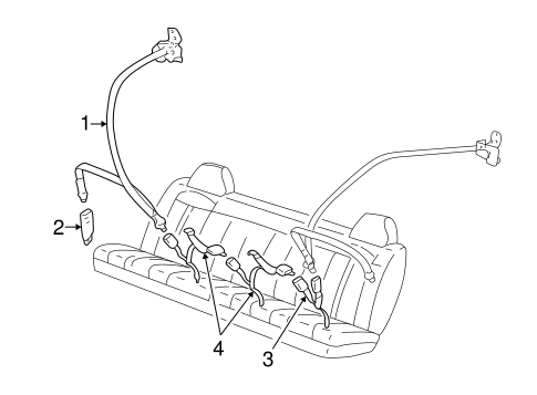 Savana 3500 REAR SEAT BELTS
