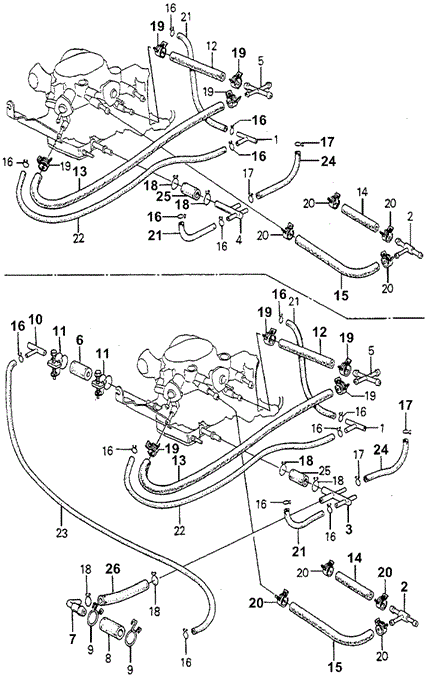 ENGINE/FUEL TUBING (1) for 1979 Honda ACCORD HATCHBACK #1