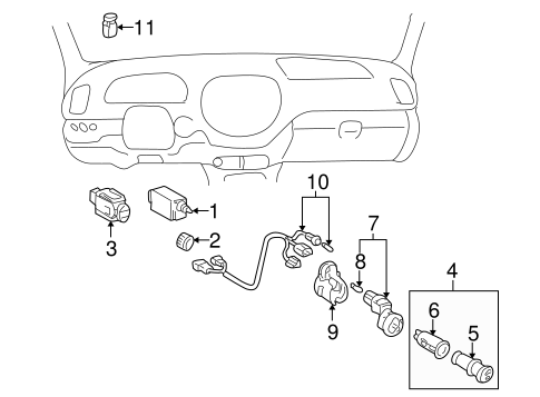 BODY/CLUSTER & SWITCHES for 2001 Toyota Sequoia #2