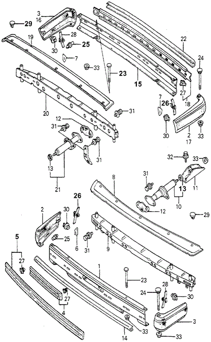 INTERIOR / BUMPER/BUMPER for 1981 Honda ACCORD HATCHBACK #1