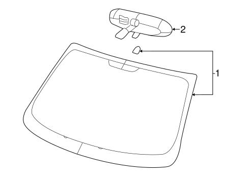 Glass - Windshield for 2015 Jeep Renegade #0