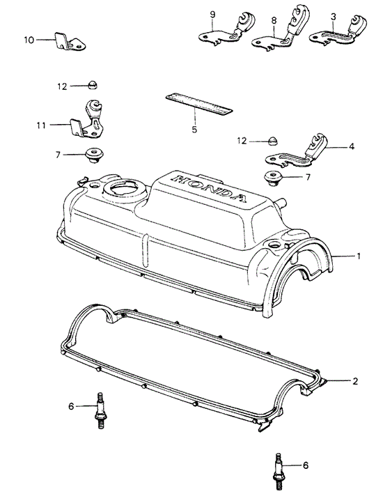 ENGINE/CYLINDER HEAD COVER for 1982 Honda CIVIC HATCHBACK #1
