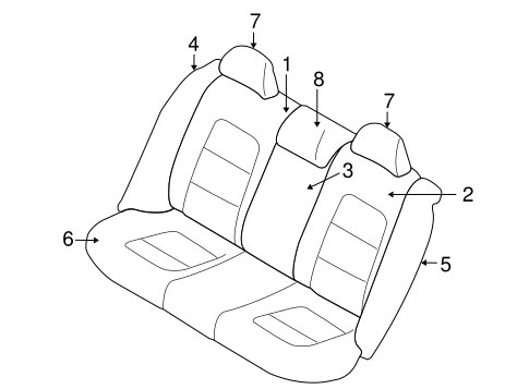XC70 REAR SEAT COMPONENTS 3